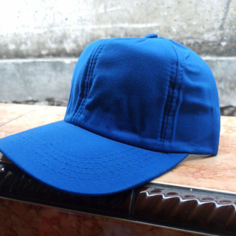 Topi Baseball Polos Murah - Biru