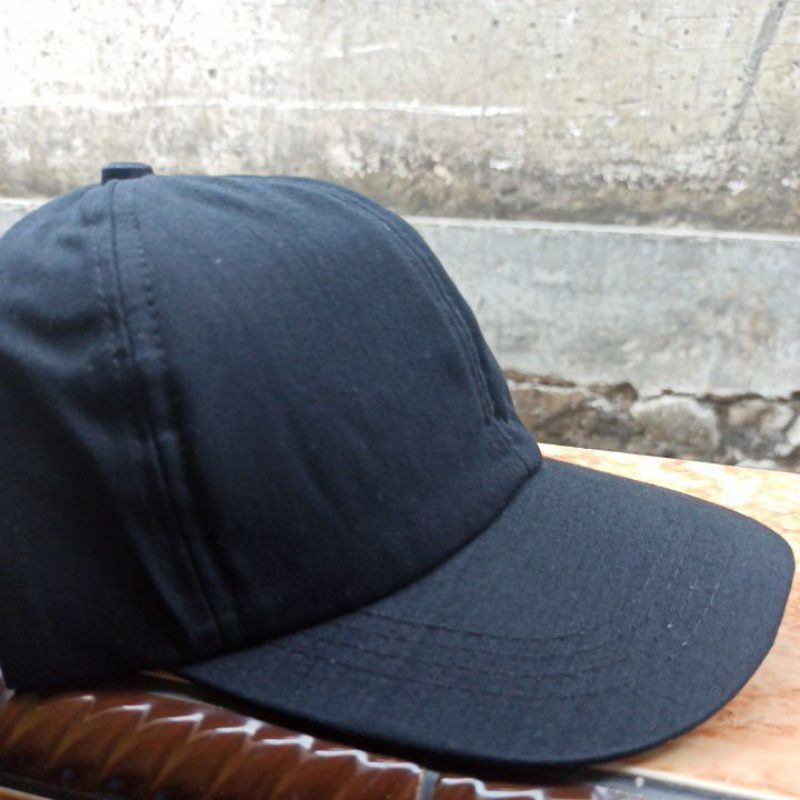 Topi Baseball Polos Murah - Hitam
