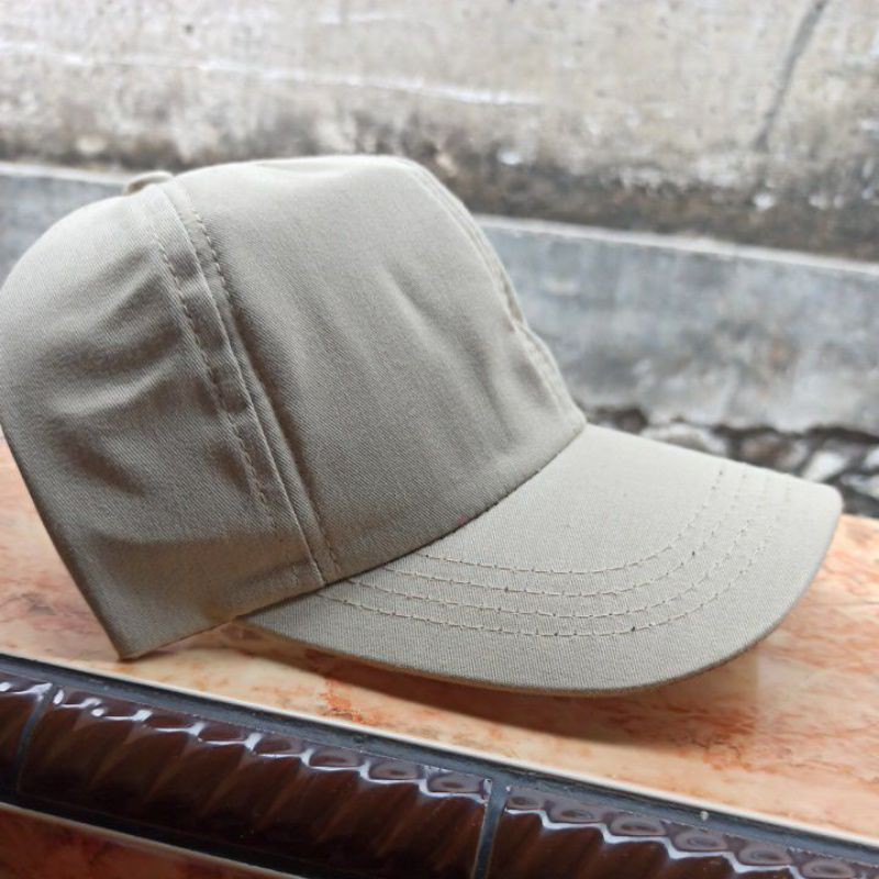 Topi Baseball Polos Murah - Krem