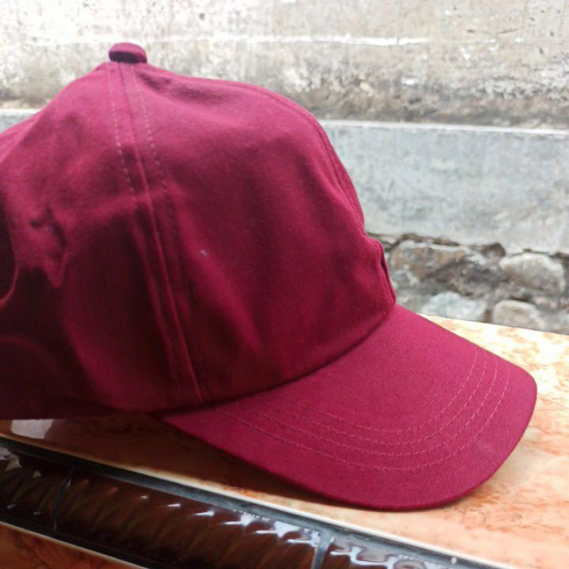 Topi Baseball Polos Murah - Maron