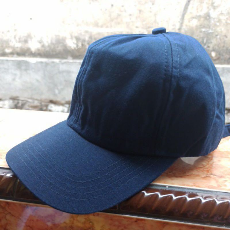Topi Baseball Polos Murah - Navy