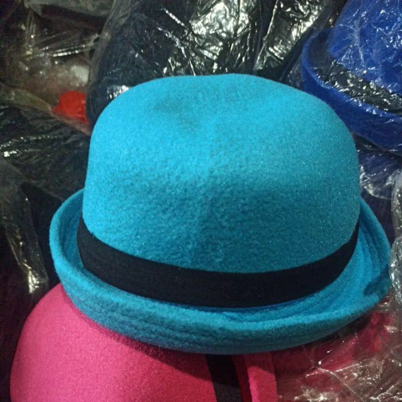 Topi Chaplin Bowler Hat Dewasa - Toska