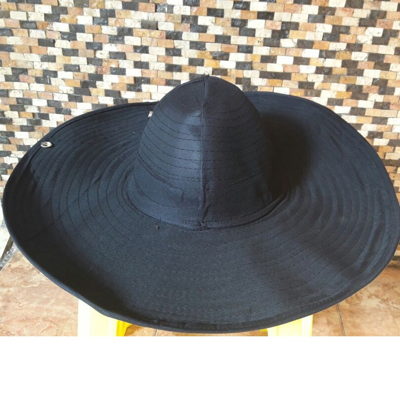Topi Berkebun Bertani Rimba Lebar - Hitam
